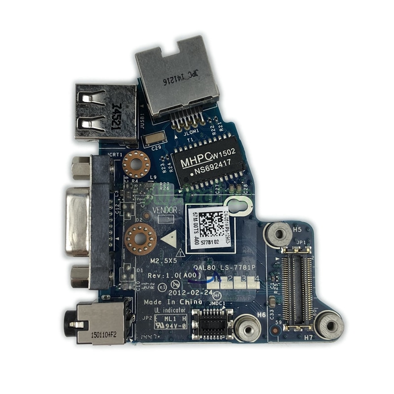 New QAL80 LS-7781P Board For Dell Latitude E6430 USB Audio Jack VGA Port USB board Ethernet 51WP9 051WP9 CN-051WP9 New QAL80 LS-7781P Board For Dell Latitude E6430 USB Audio Jack VGA Port USB board Ethernet 51WP9 051WP9 CN-051WP9