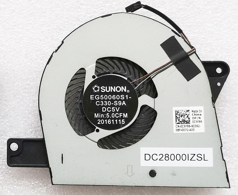 Laptop cpu cooling fan cooler radiator for Dell Latitude 5580 fan cooler heatsink 0C5F86 C5F86 EG50060S1-C330-S9A DC28000IZSL Laptop cpu cooling fan cooler radiator for Dell Latitude 5580 fan cooler heatsink 0C5F86 C5F86 EG50060S1-C330-S9A DC28000IZSL