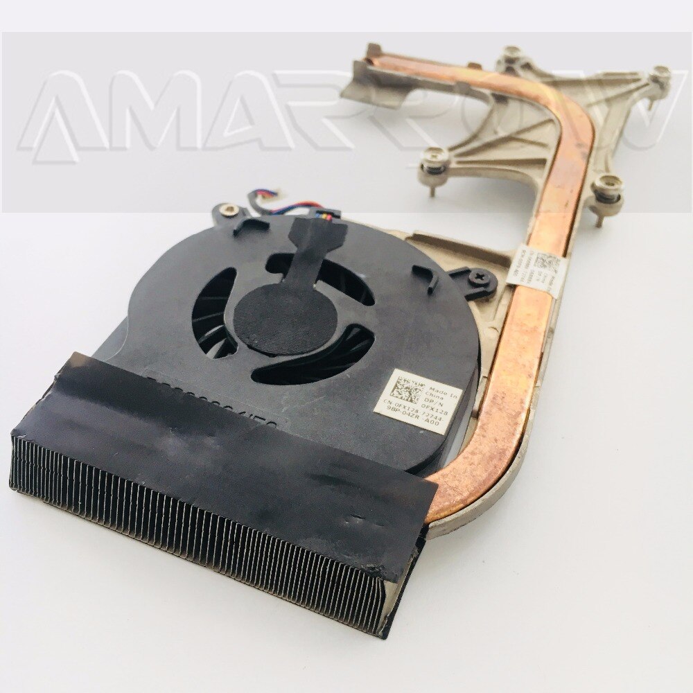 Original free shipping laptop heatsink cooling fan cpu cooler For DELL E6400 E6410 CPU heatsink 0FX128