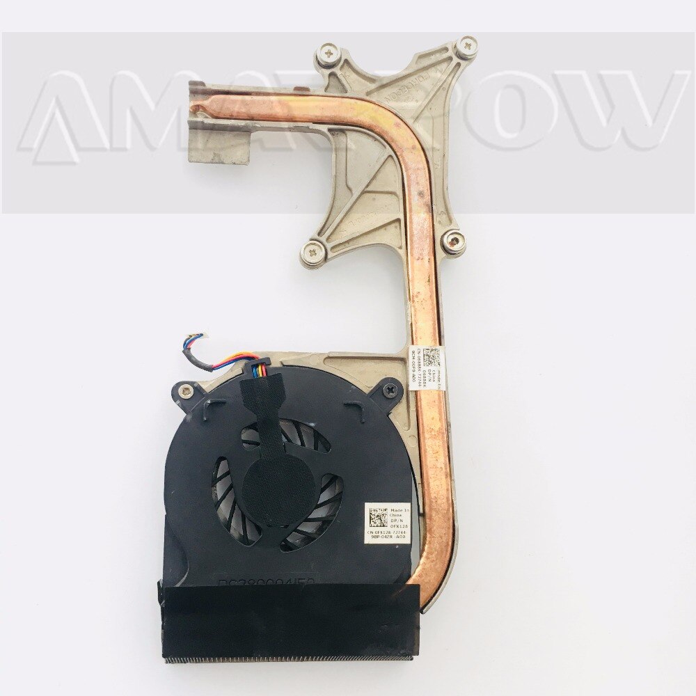 Original free shipping laptop heatsink cooling fan cpu cooler For DELL E6400 E6410 CPU heatsink 0FX128