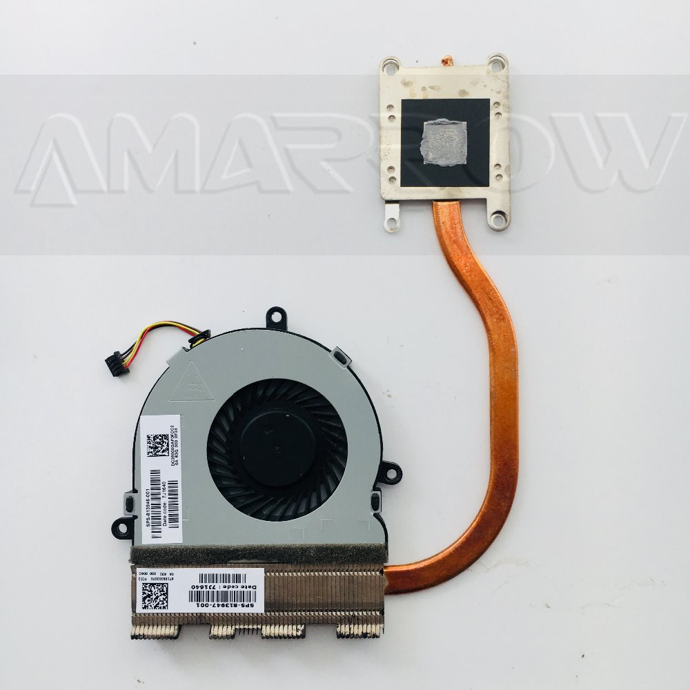 Original laptop heatsink cooling fan cpu cooler For HP 15-AF 15-AF131DX 15-AC 15-AC 15-BA 121DX 813947-001
