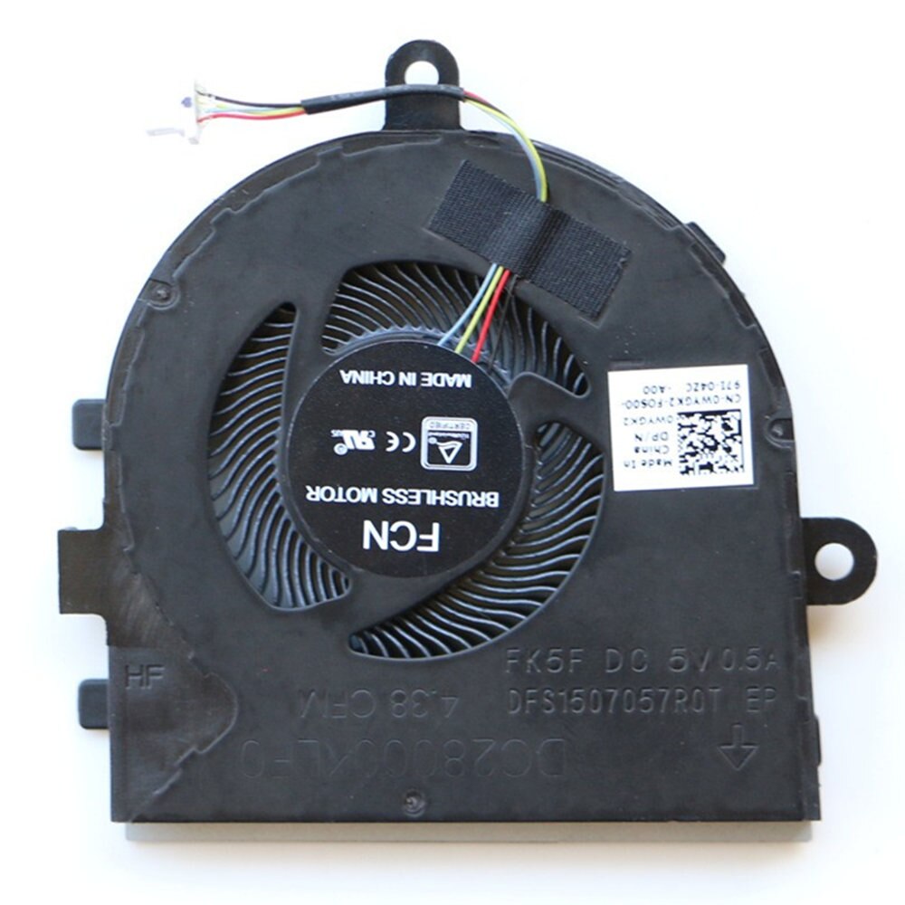 0WYGK2 DFS1507057ROT FK5F Fan DELL Vostro 3480 Inspiron 3481 5493 Latitude 3490 0WYGK2 DFS1507057ROT FK5F Fan DELL Vostro 3480 Inspiron 3481 5493 Latitude 3490