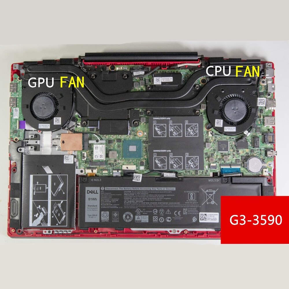Cooling Fan Dell G3-3590 EG75070S1-1C060-S9A EG75070S1-1C070-S9A 0160Gm 04NYWG