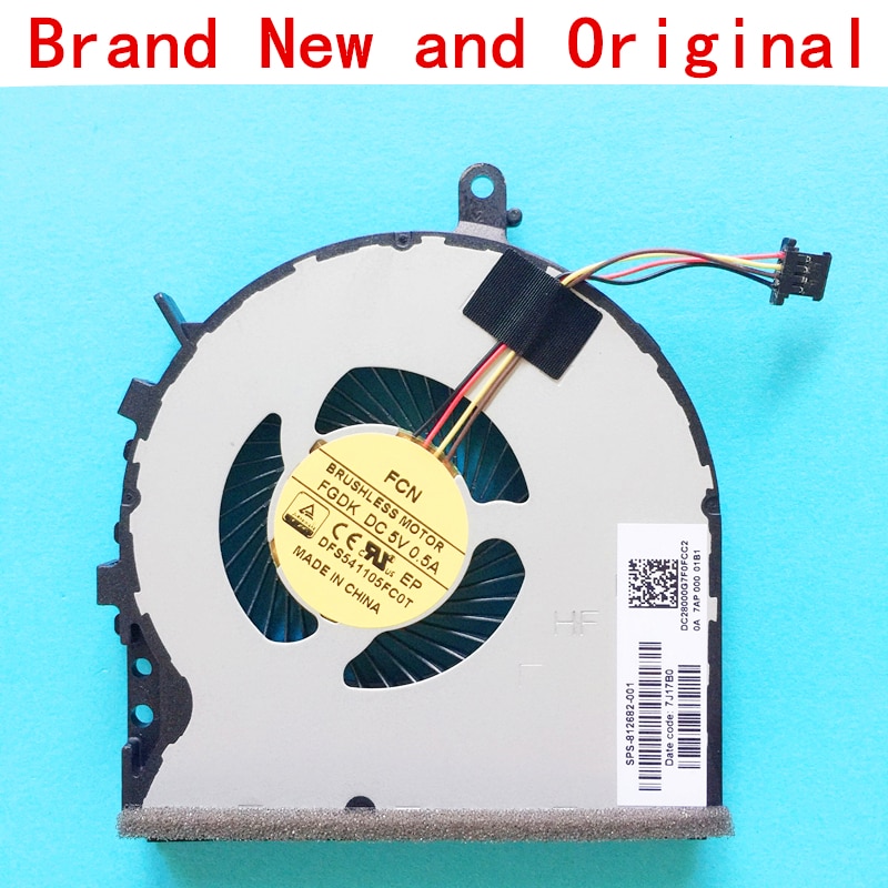Cooling Fan 812682 001 FGDK DFS541105FC0T HP Envy 15-AE041NR 15-AE042NR 15-AE076CA 15T-AE000 SUNON Cooling Fan 812682 001 FGDK DFS541105FC0T HP Envy 15-AE041NR 15-AE042NR 15-AE076CA 15T-AE000 SUNON