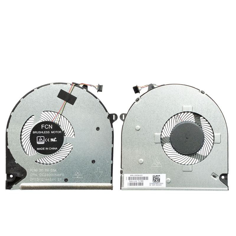 Cooling Fan HP 15-DU 15S-DU 15S-DY 15-DW TPN-C139 DC28000N6F0 Cooling Fan HP 15-DU 15S-DU 15S-DY 15-DW TPN-C139 DC28000N6F0