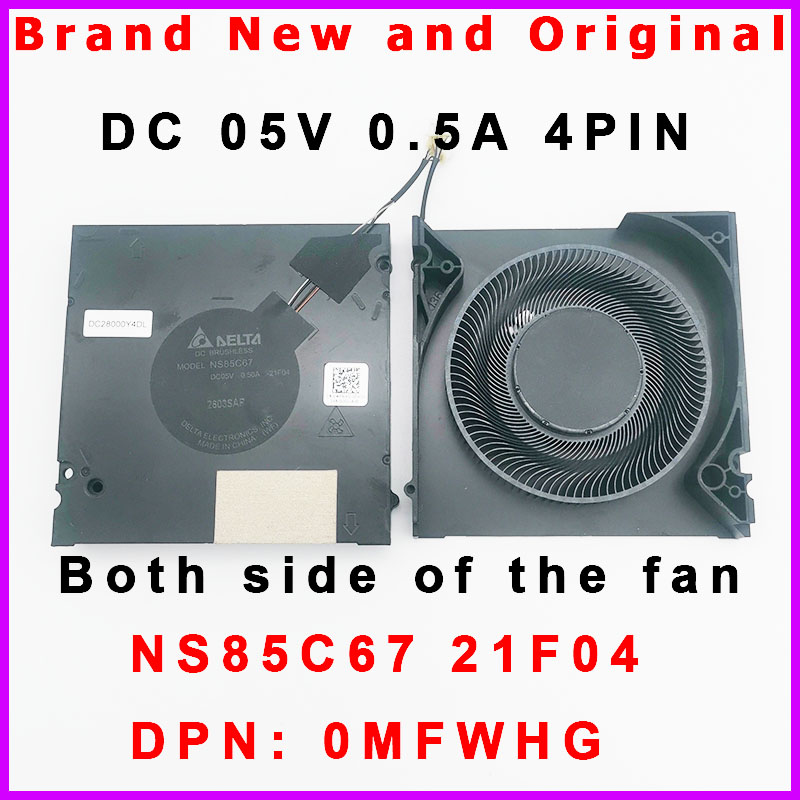 0MFWHG 0DV704 0HN24M Cooling Fan Dell NS85C66 21F03 NS85C67 21F04 NS85C68 21F05