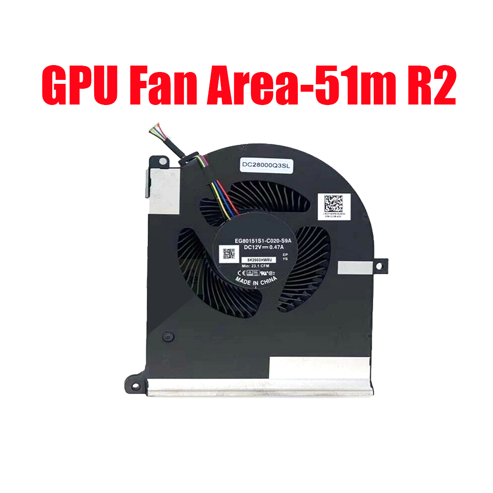 0TW5Y8 Cooling Fan Dell Alienware Area-51m R2 EG80151S1-C020-S9A DC28000Q3SL 0TW5Y8 Cooling Fan Dell Alienware Area-51m R2 EG80151S1-C020-S9A DC28000Q3SL
