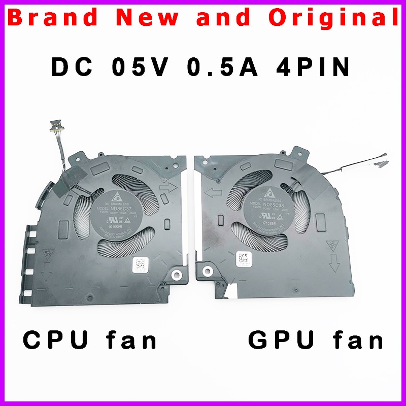 Cooling Fan Dell Alienware X15 R1 RTX30 ND85C37 ND85C38 082VD4 0V0G61