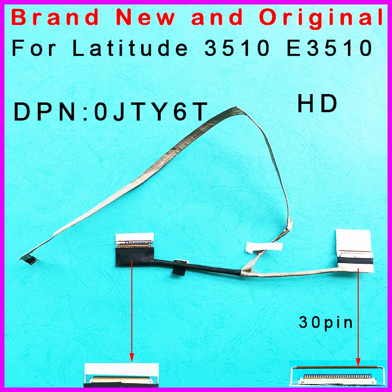 0JTY6T LCD LVDS Screen Cable Dell Latitude 3510 E3510 MKB L15 450.0KD01.0001