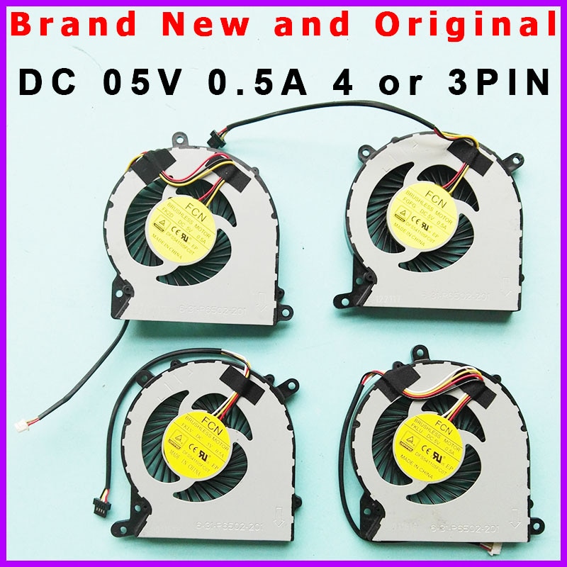 Cooling Fan Clevo PA70HS PA71HP DFS541105FC0T FGFG FK2D FKLV FKLU DC5V 0.5A 3PIN 4PIN