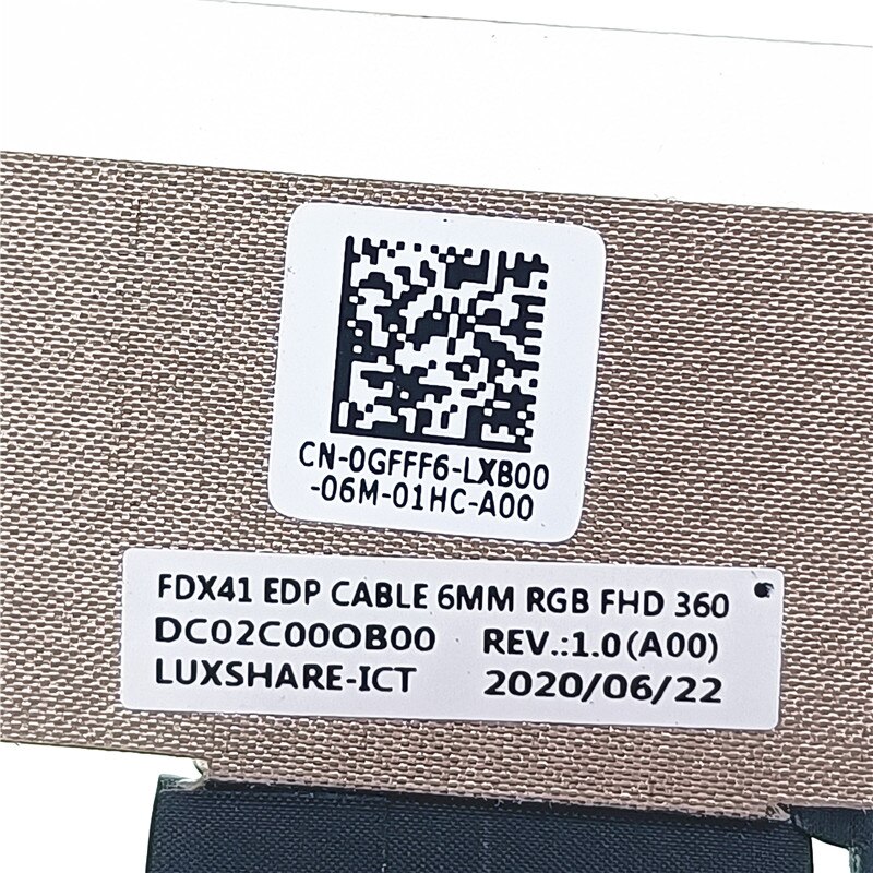 New Original Laptop LCD EDP Cable For Dell Latitude 7410 E7410 2-in-1 FDX41 6MM RGB FHD 0GFFF6 GFFF6