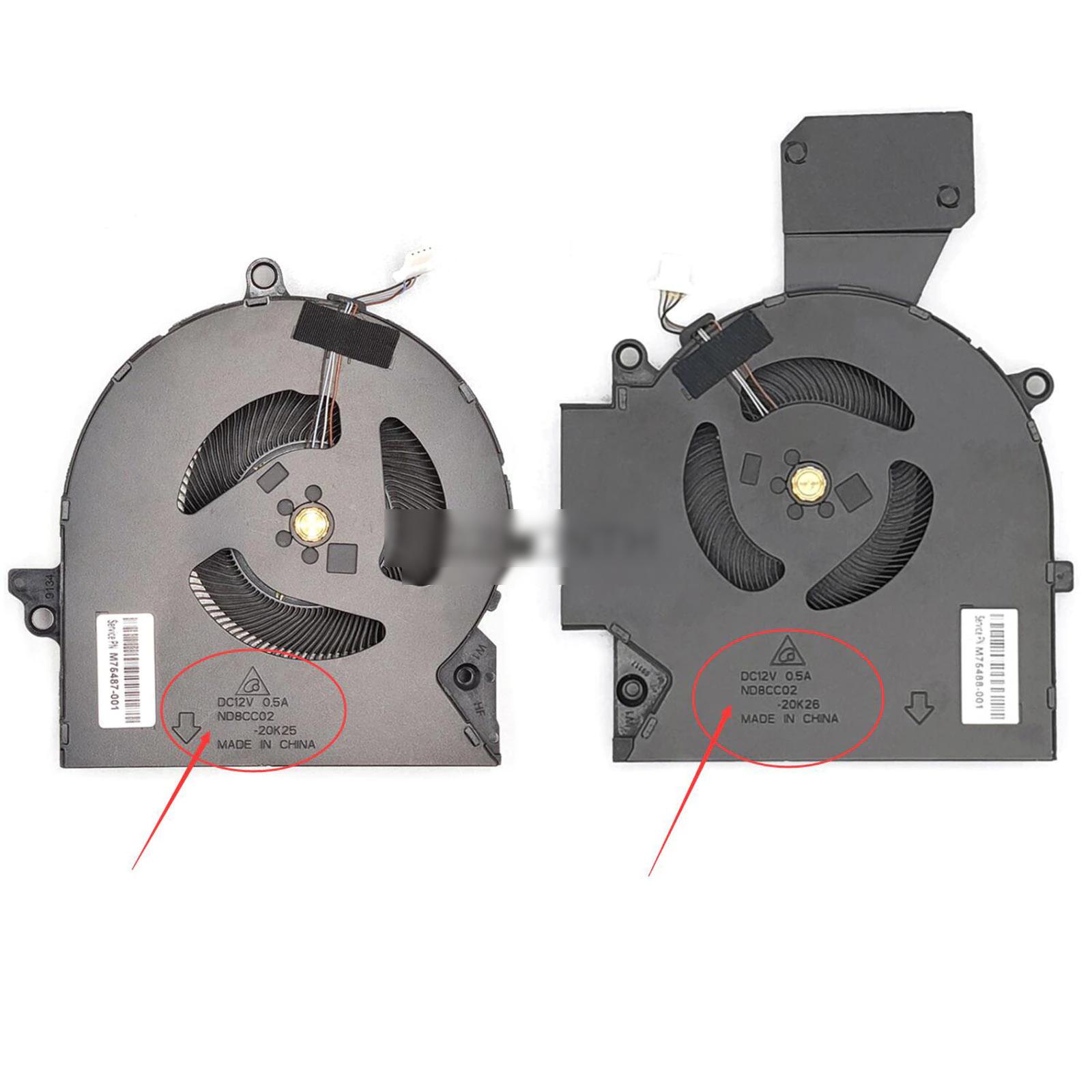 Cooling Fan HP Omen16-B 16-C M75487-001 M75488-001 12V