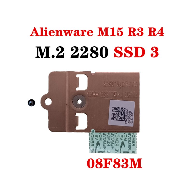 0RT4G1 08F83M Dell Alienware M15 R3 R4 M17 R3 R4 M.2 PCIE SSD Solid State Drive Heatsink Bracket