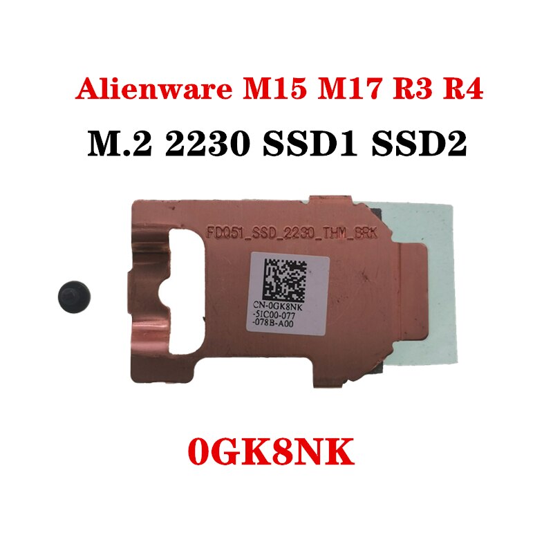 0RT4G1 08F83M Dell Alienware M15 R3 R4 M17 R3 R4 M.2 PCIE SSD Solid State Drive Heatsink Bracket 0RT4G1 08F83M Dell Alienware M15 R3 R4 M17 R3 R4 M.2 PCIE SSD Solid State Drive Heatsink Bracket